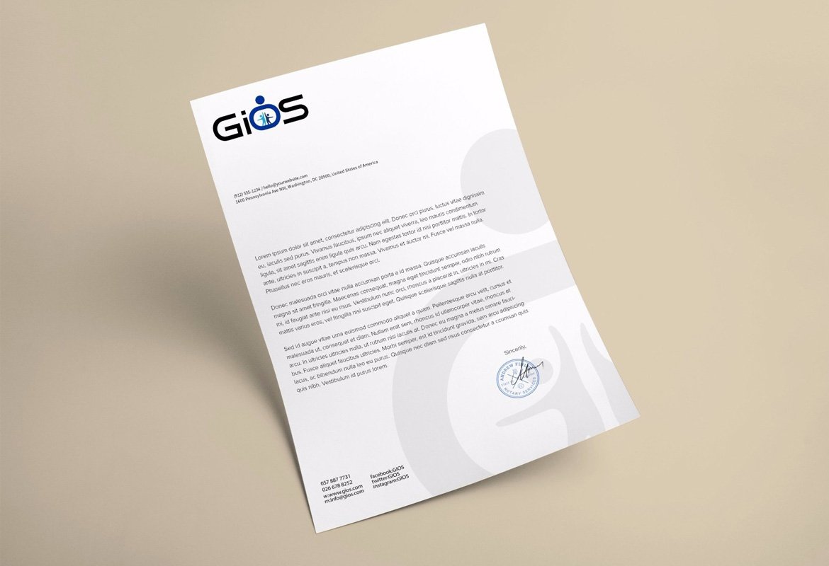 GiOS Letterhead Mockup